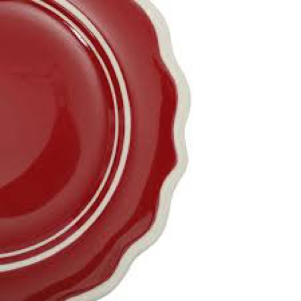 Four NWT The Pioneer Woman Ainsley 8.5-Inch Salad Plate, Red - Picture 2 of 7